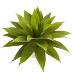 24" Agave In Sand Colored Bowl" -Artificial Trees Store artificial 24 agave in sand colored bowl nearly natural 738271
