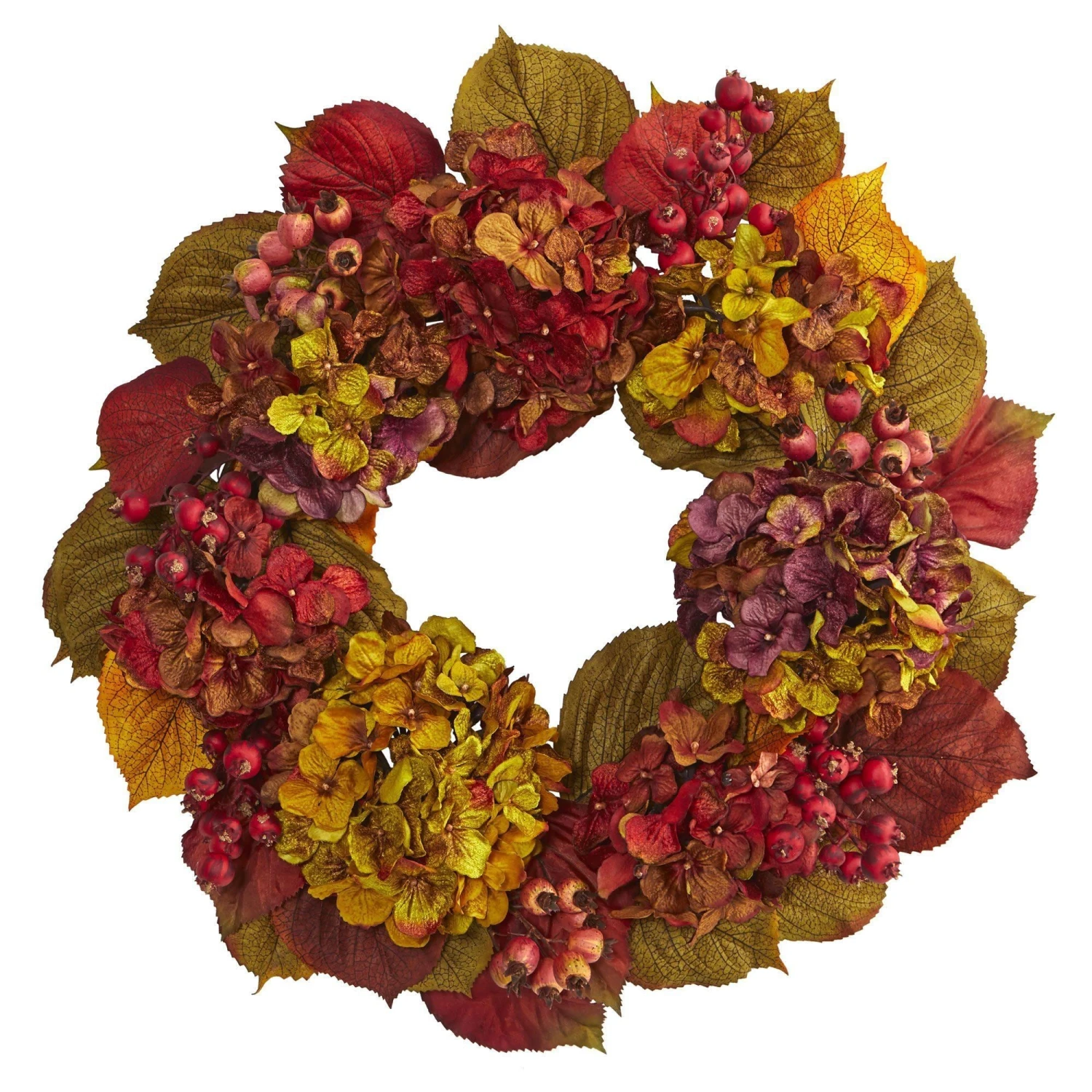 24” Fall Hydrangea Wreath 1 24” Fall Hydrangea Wreath