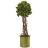 2.5’ English Ivy Tree In Metal Planter UV Resistant (Indoor/Outdoor)