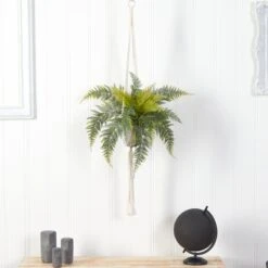 25” Fern Hanging Artificial Plant In Decorative Basket 6 25” Fern Hanging Artificial Plant In Decorative Basket -Artificial Trees Store artificial 25 fern hanging artificial plant in decorative basket nearly natural 228888