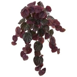 25” Peperomia Artificial Hanging Bush (Set Of 6) (Real Touch)