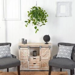 2.5’ Philodendron Artificial Plant In Hanging Basket -Artificial Trees Store artificial 25 philodendron artificial plant in hanging basket nearly natural 492857