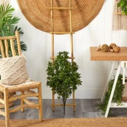 2.5’ Tea Leaf Artificial Plant UV Resistant (Indoor/Outdoor) -Artificial Trees Store artificial 25 tea leaf artificial plant uv resistant indooroutdoor nearly natural 263069