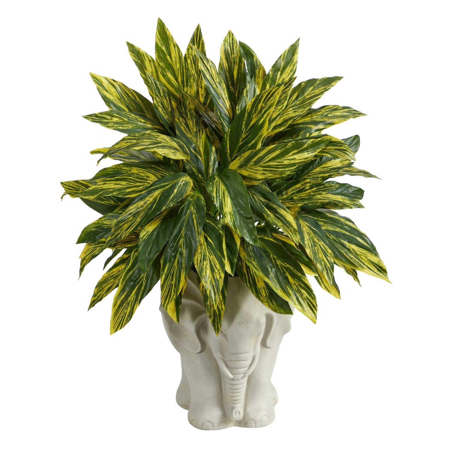 25” Tradescantia Artificial Plant In White Elephant Shaped Planter (Real Touch) 1 25” Tradescantia Artificial Plant In White Elephant Shaped Planter (Real Touch)