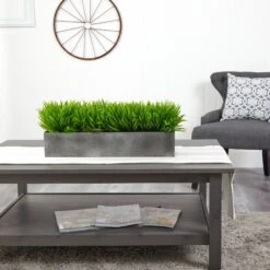 25” Wild Grass Artificial Plant In Metal Planter -Artificial Trees Store artificial 25 wild grass artificial plant in metal planter nearly natural 192770