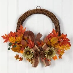 26” Fall Harvest Artificial Autumn Wreath With Twig Base And Bunny 9 26” Fall Harvest Artificial Autumn Wreath With Twig Base And Bunny -Artificial Trees Store artificial 26 fall harvest artificial autumn wreath with twig base and bunny nearly natural 423359