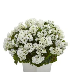 27” Geranium Artificial Plant In White Planter UV Resistant (Indoor/Outdoor) 11 27” Geranium Artificial Plant In White Planter UV Resistant (Indoor/Outdoor) -Artificial Trees Store artificial 27 geranium artificial plant in white planter uv resistant indooroutdoor nearly natural 189277