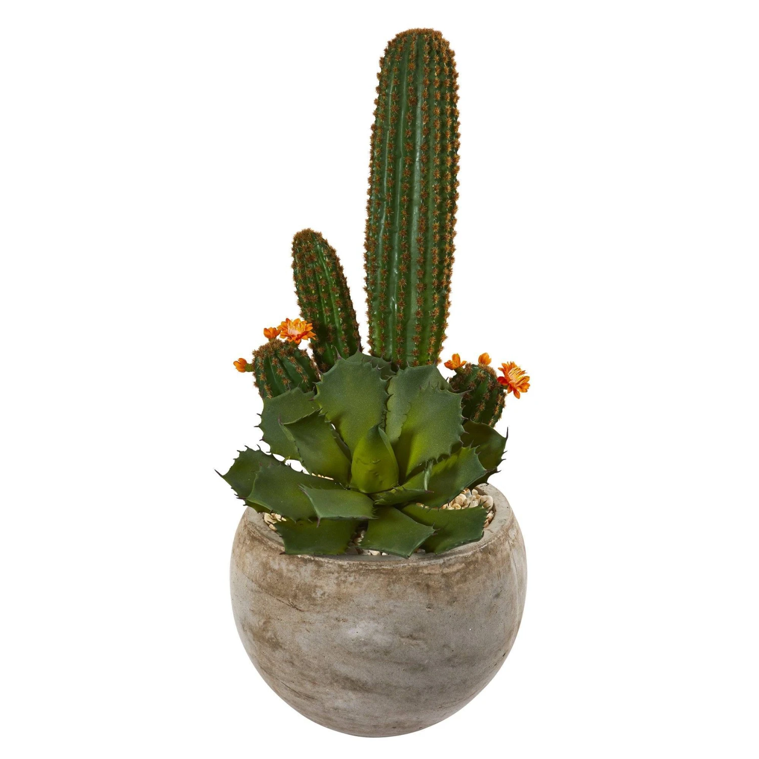 27” Mixed Succulent Artificial Plant In Sand Colored Planter 1 27” Mixed Succulent Artificial Plant In Sand Colored Planter
