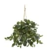 28” Fittonia Artificial Plant In Hanging Metal Bucket