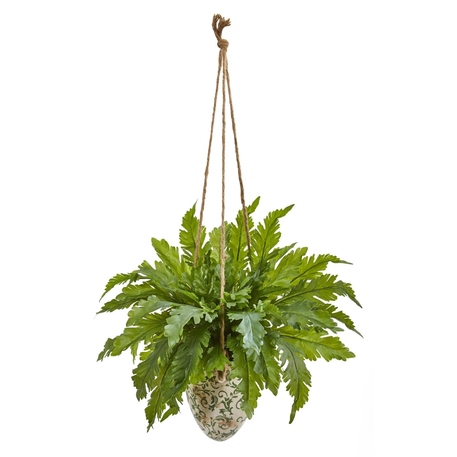 29” Fern Artificial Plant In Hanging Vase 1 29” Fern Artificial Plant In Hanging Vase
