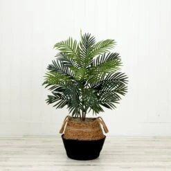 3' Artificial Areca Palm Tree WithHandmade Jute & Cotton Basket DIY KIT 7 3' Artificial Areca Palm Tree WithHandmade Jute & Cotton Basket DIY KIT -Artificial Trees Store artificial 3 artificial areca palm tree with handmade jute cotton basket diy kit plant in planter nearly natural 967655