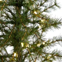 3’ Artificial Christmas Tree With 50 Clear LED Lights Set In A Burlap Base -Artificial Trees Store artificial 3 artificial christmas tree with 50 clear led lights set in a burlap base nearly natural 600964