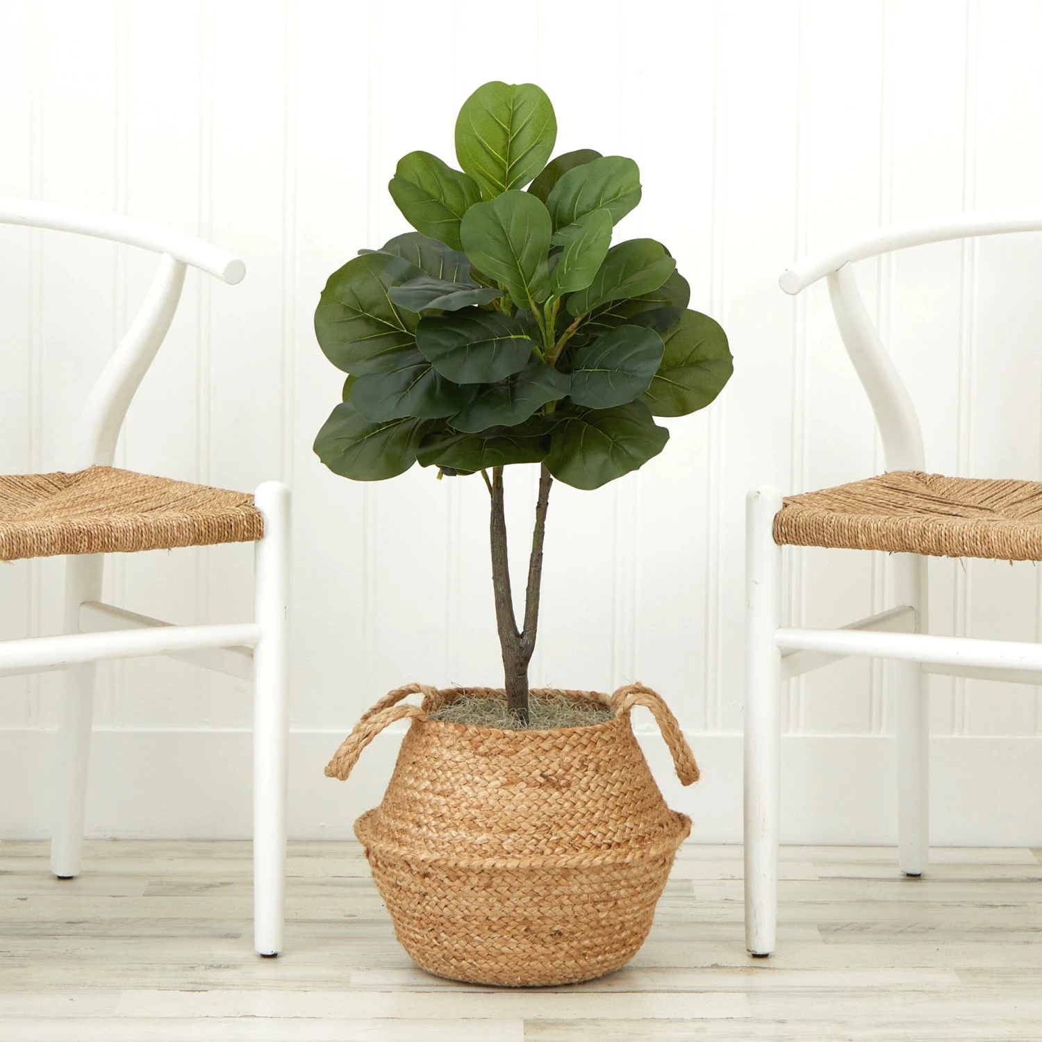 3' Artificial Fiddle Leaf Fig Tree With Handmade Cotton & Jute Woven Basket DIY Kit 14 3' Artificial Fiddle Leaf Fig Tree With Handmade Cotton & Jute Woven Basket DIY Kit - Image 14