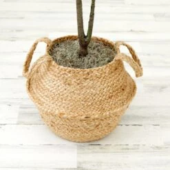 3' Artificial Fiddle Leaf Fig Tree With Handmade Cotton & Jute Woven Basket DIY Kit 32 3' Artificial Fiddle Leaf Fig Tree With Handmade Cotton & Jute Woven Basket DIY Kit -Artificial Trees Store artificial 3 artificial fiddle leaf fig tree with handmade cotton jute woven basket diy kit nearly natural 442612