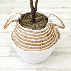3' Artificial Fiddle Leaf Fig Tree With Handmade Cotton & Jute Woven Basket DIY Kit 30 3' Artificial Fiddle Leaf Fig Tree With Handmade Cotton & Jute Woven Basket DIY Kit -Artificial Trees Store artificial 3 artificial fiddle leaf fig tree with handmade cotton jute woven basket diy kit nearly natural 795367