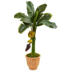 3’ Banana Artificial Tree In Terracotta Planter
