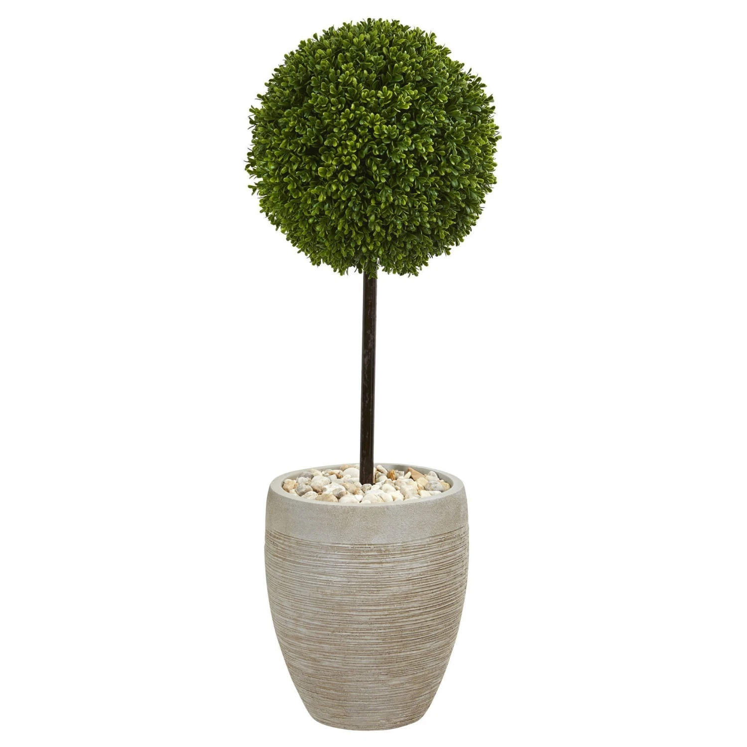 3’ Boxwood Ball Topiary Artificial Tree In Oval Planter UV Resistant (Indoor/Outdoor) 1 3’ Boxwood Ball Topiary Artificial Tree In Oval Planter UV Resistant (Indoor/Outdoor)