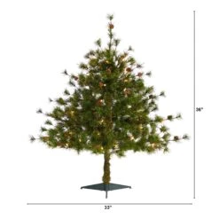 3’ Colorado Mountain Pine Artificial Christmas Tree With 50 Lights. 171 Branches And Pine Cones -Artificial Trees Store artificial 3 colorado mountain pine artificial christmas tree with 50 lights 171 branches and pine cones nearly natural 931550