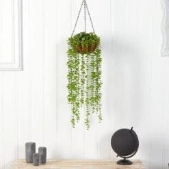 3’ Eucalyptus Artificial Plant In Hanging Basket -Artificial Trees Store artificial 3 eucalyptus artificial plant in hanging basket nearly natural 463386