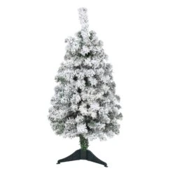 3' Flocked Rock Springs Spruce Artificial Christmas Tree