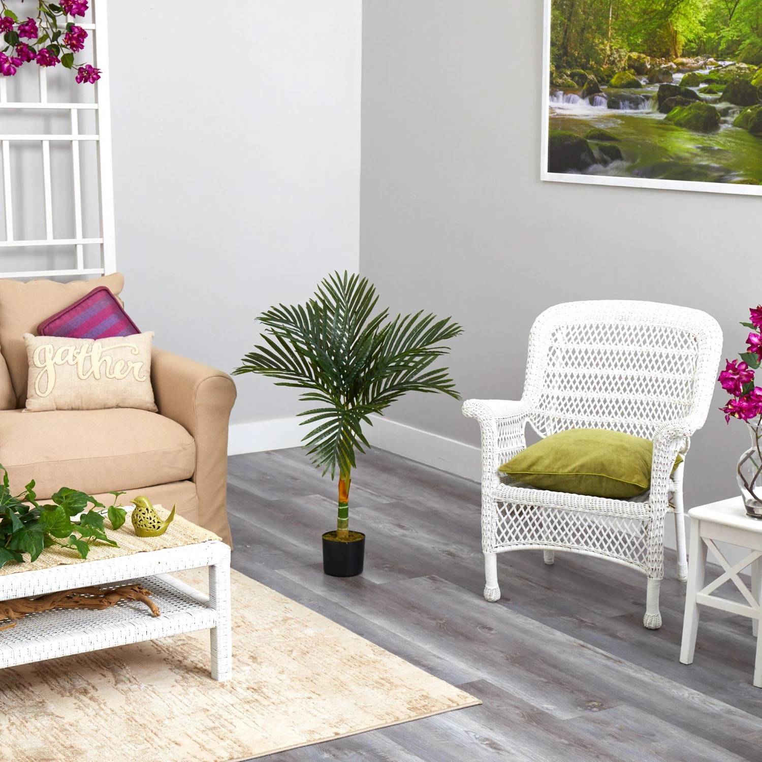 3’ Single Stalk Golden Cane Artificial Palm Tree 3 3’ Single Stalk Golden Cane Artificial Palm Tree - Image 3