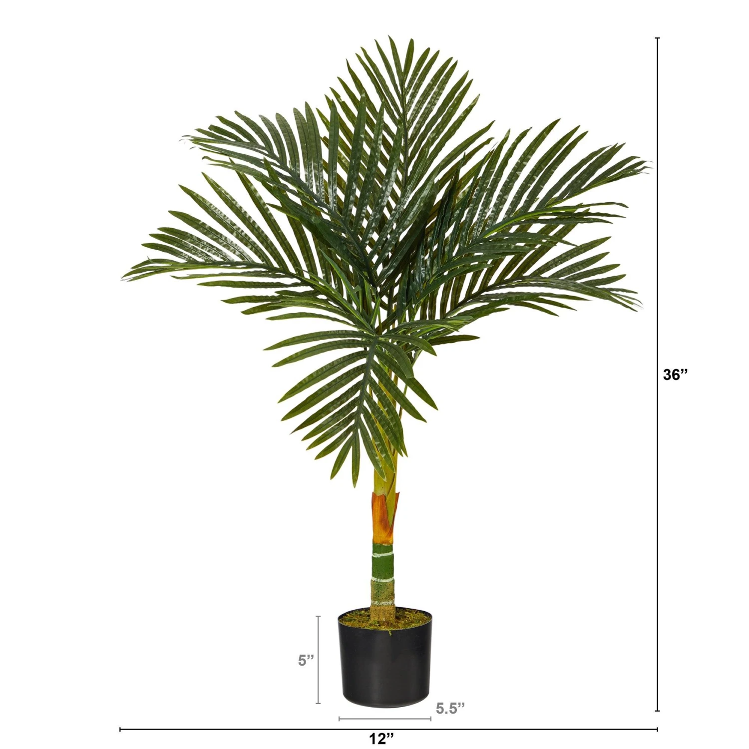 3’ Single Stalk Golden Cane Artificial Palm Tree 2 3’ Single Stalk Golden Cane Artificial Palm Tree - Image 2