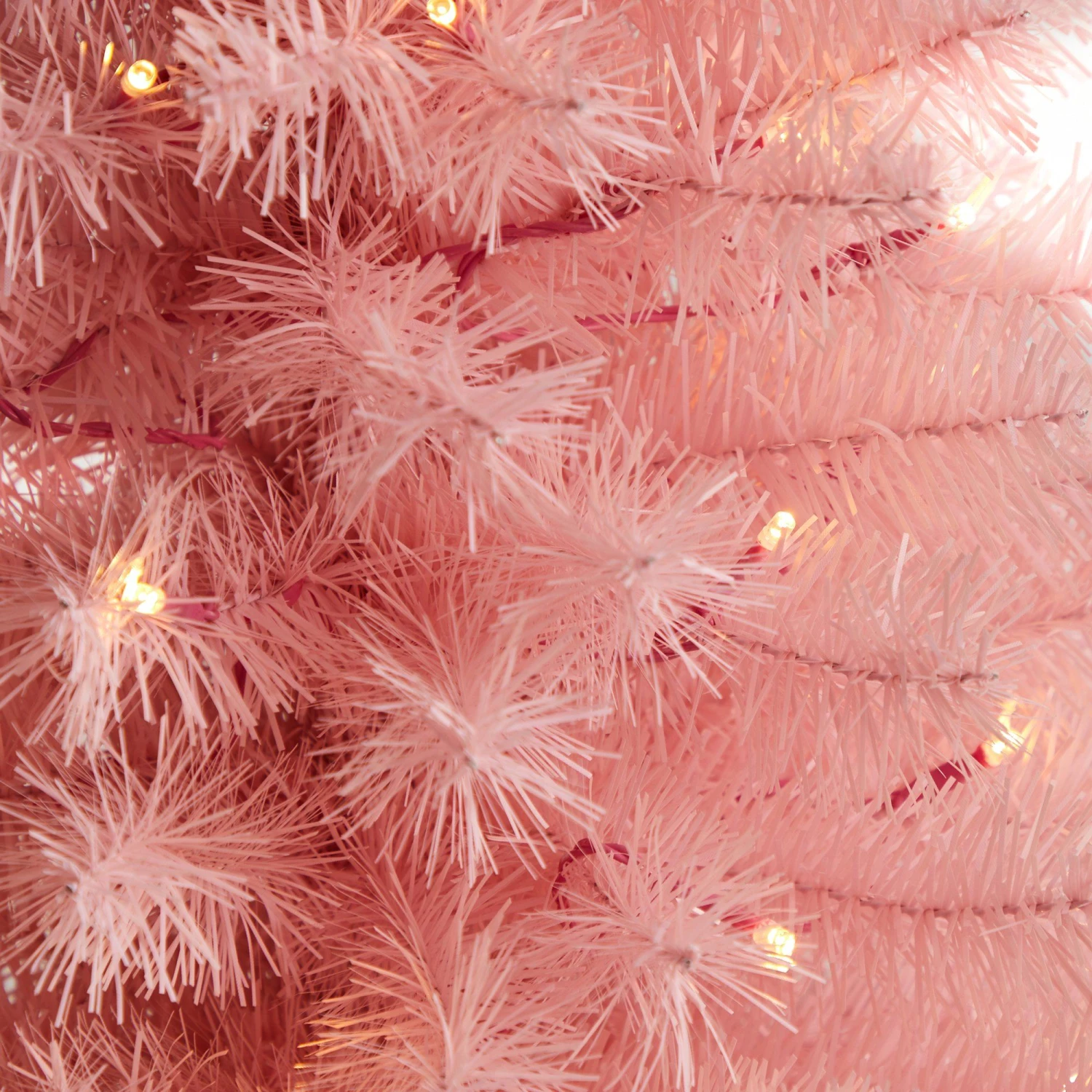 3’ Pink Artificial Christmas Tree With 50 LED Lights And 118 Bendable Branches 4 3’ Pink Artificial Christmas Tree With 50 LED Lights And 118 Bendable Branches - Image 4