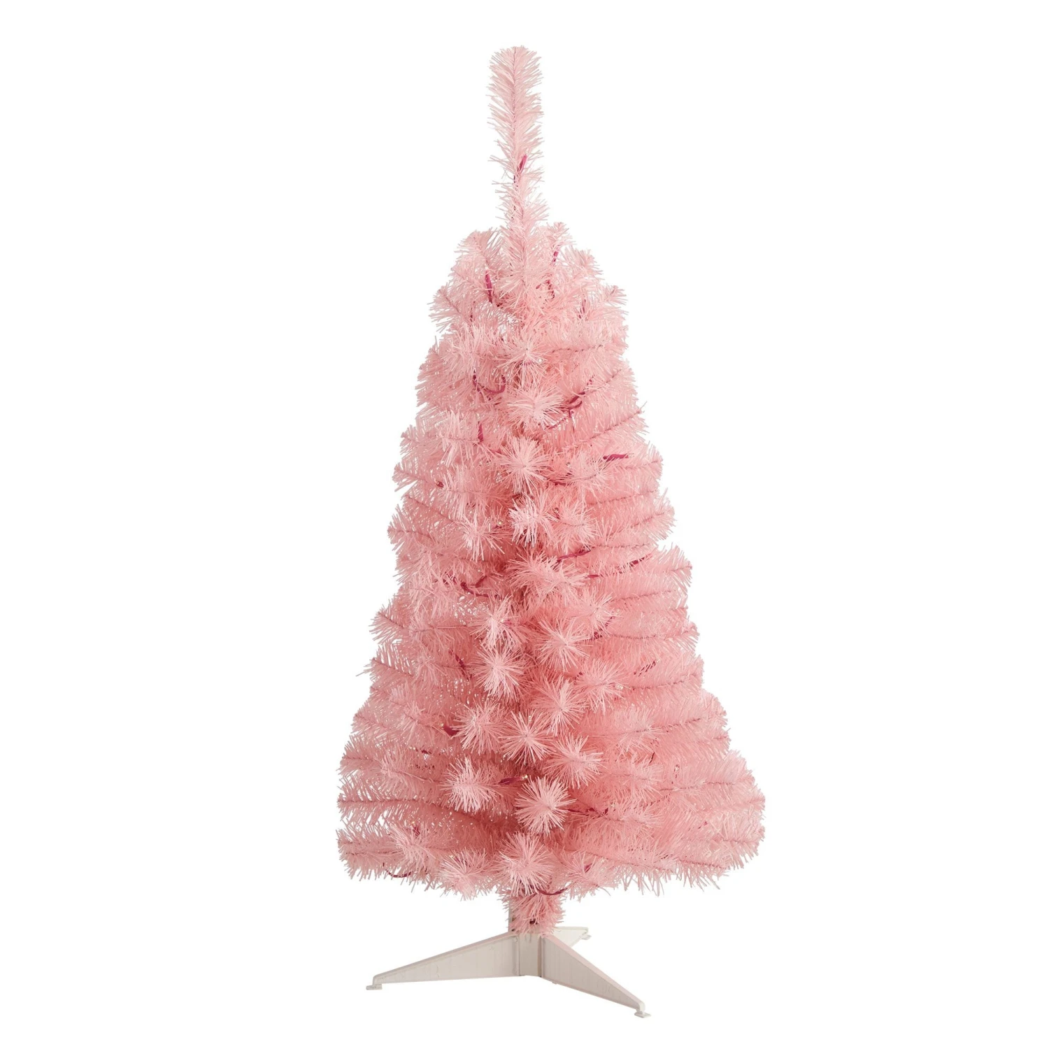 3’ Pink Artificial Christmas Tree With 50 LED Lights And 118 Bendable Branches 3 3’ Pink Artificial Christmas Tree With 50 LED Lights And 118 Bendable Branches - Image 3