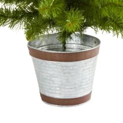 3’ Providence Pine Artificial Christmas Tree In Metal Pot With 50 Warm White Lights And 114 Bendable Branches -Artificial Trees Store artificial 3 providence pine artificial christmas tree with 50 warm white lights and 114 bendable branches nearly natural 885176