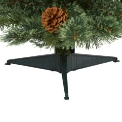 3’ White Mountain Pine Artificial Christmas Tree With 50 Clear LED Lights And Pine Cones -Artificial Trees Store artificial 3 white mountain pine artificial christmas tree with 50 clear led lights and pine cones nearly natural 211871