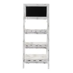 3’ White Washed Farmhouse Stand With Chalkboard 7 3’ White Washed Farmhouse Stand With Chalkboard -Artificial Trees Store artificial 3 white washed farmhouse stand with chalkboard nearly natural 814907
