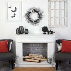 30" Halloween Gazing Eyeballs Twig Wreath" -Artificial Trees Store artificial 30 halloween gazing eyeballs twig wreath nearly natural 112331