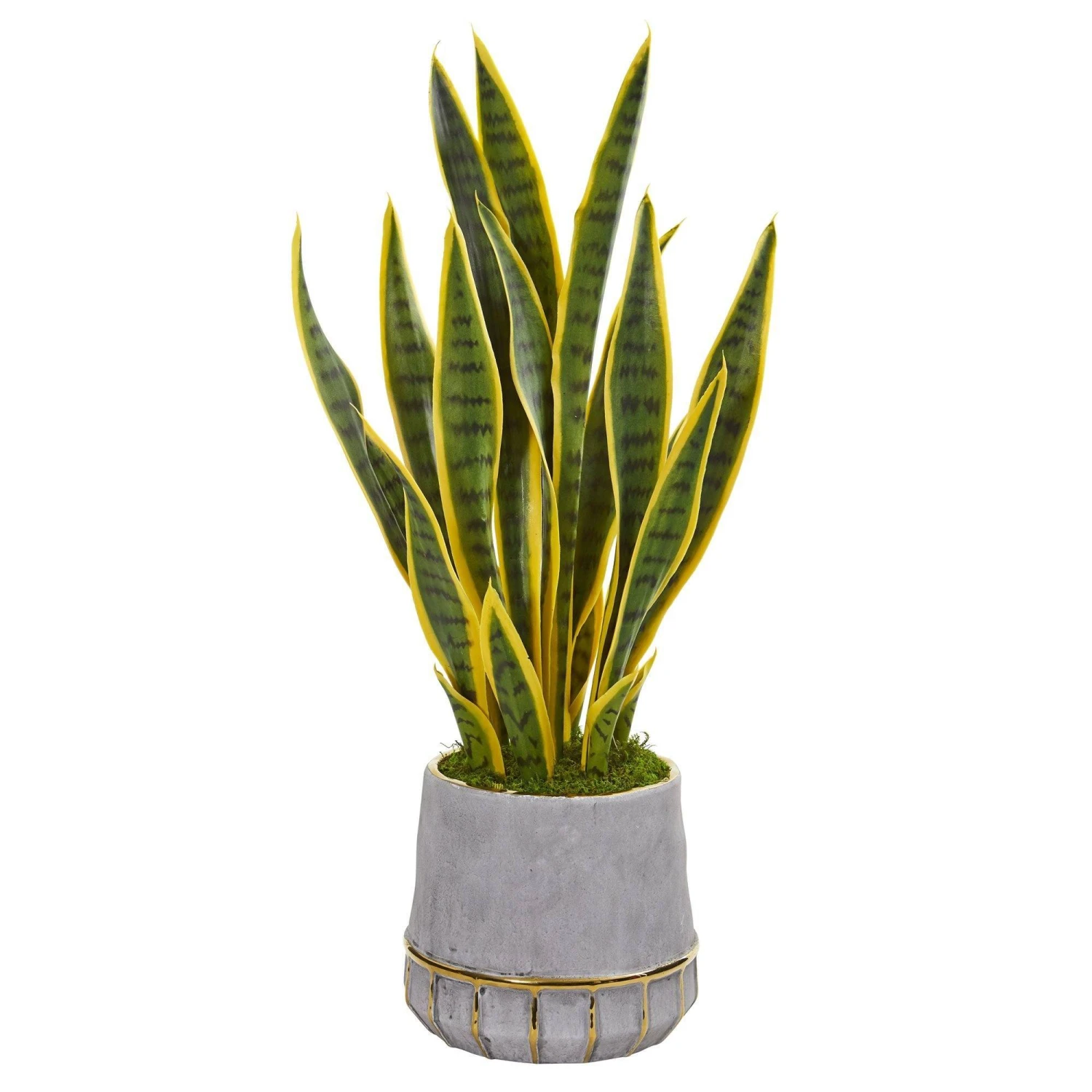 30” Sansevieria Artificial Plant In Stoneware Planter 1 30” Sansevieria Artificial Plant In Stoneware Planter