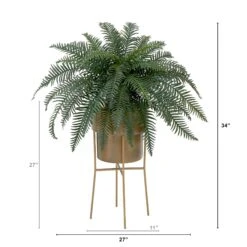 34” Artificial River Fern Plant In Metal Planter With Stand DIY KIT 5 34” Artificial River Fern Plant In Metal Planter With Stand DIY KIT -Artificial Trees Store artificial 34 artificial river fern plant in metal planter with stand diy kit plant in planter nearly natural 697442