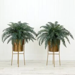 34” Artificial River Fern Plant In Metal Planter With Stand DIY KIT - Set Of 2 7 34” Artificial River Fern Plant In Metal Planter With Stand DIY KIT - Set Of 2 -Artificial Trees Store artificial 34 artificial river fern plant in metal planter with stand diy kit set of 2 plant in planter nearly natural 601406