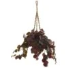 34” Peperomia Artificial Plant In Hanging Basket (Real Touch)