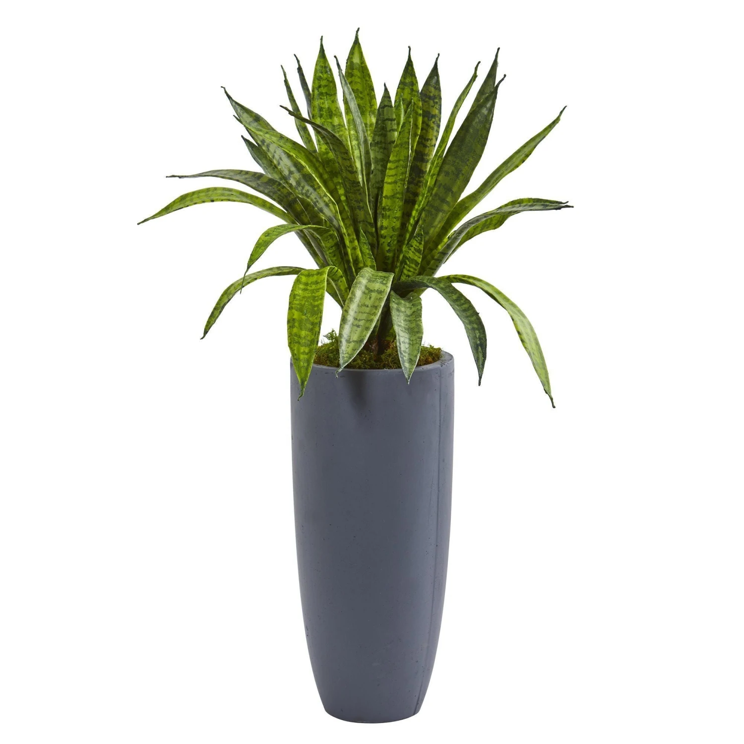 34” Sansevieria Artificial Plant In Gray Planter 1 34” Sansevieria Artificial Plant In Gray Planter