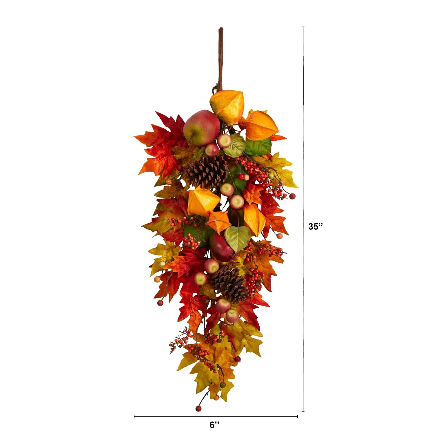 35” Autumn Maple Leaf And Berries Fall Teardrop 2 35” Autumn Maple Leaf And Berries Fall Teardrop - Image 2