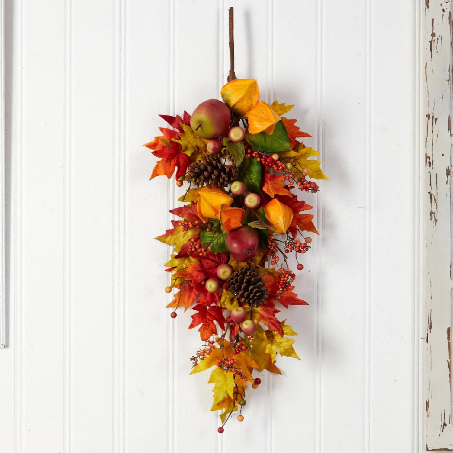 35” Autumn Maple Leaf And Berries Fall Teardrop 3 35” Autumn Maple Leaf And Berries Fall Teardrop - Image 3