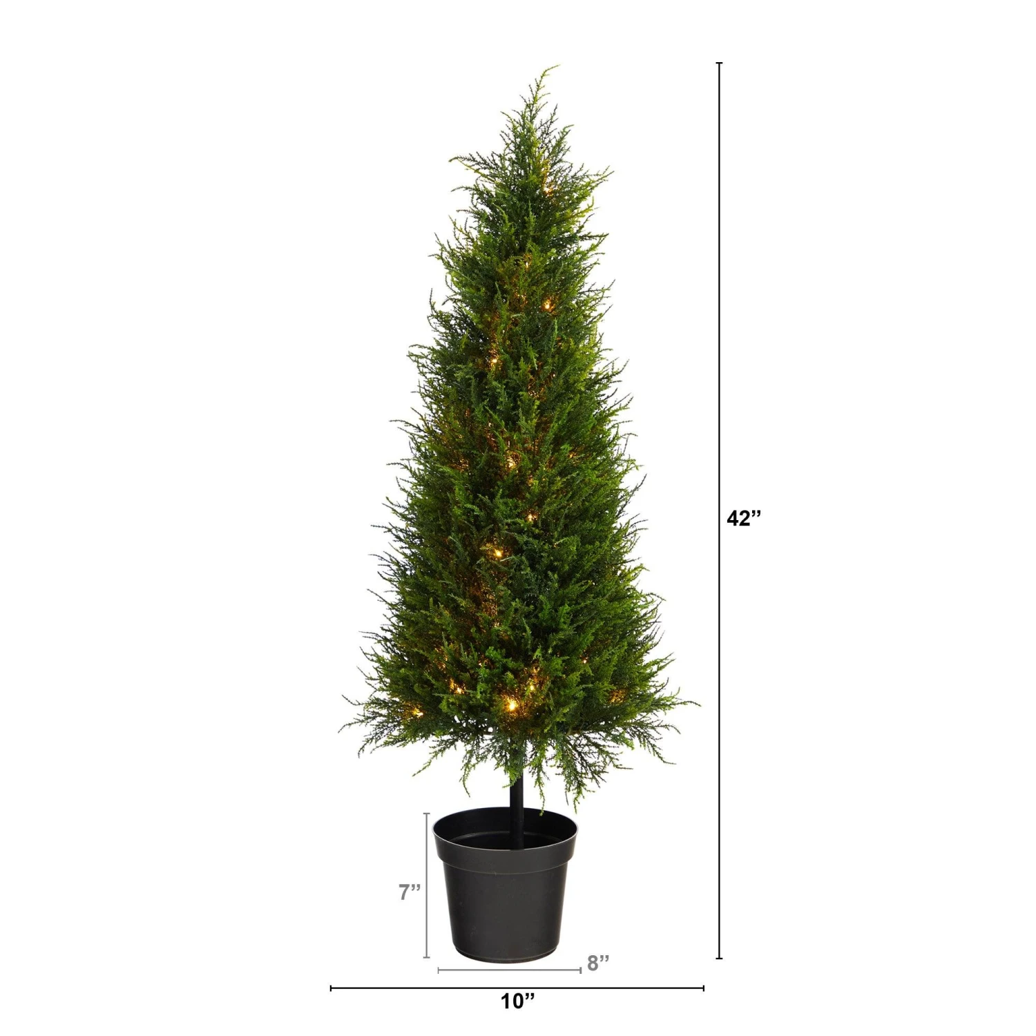 3.5’ Cypress Artificial Tree With 350 LED Lights UV Resistant (Indoor/Outdoor) 2 3.5’ Cypress Artificial Tree With 350 LED Lights UV Resistant (Indoor/Outdoor) - Image 2
