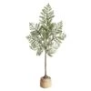 35'' Frosted Pine Artificial Christmas Tree In Decorative Planter