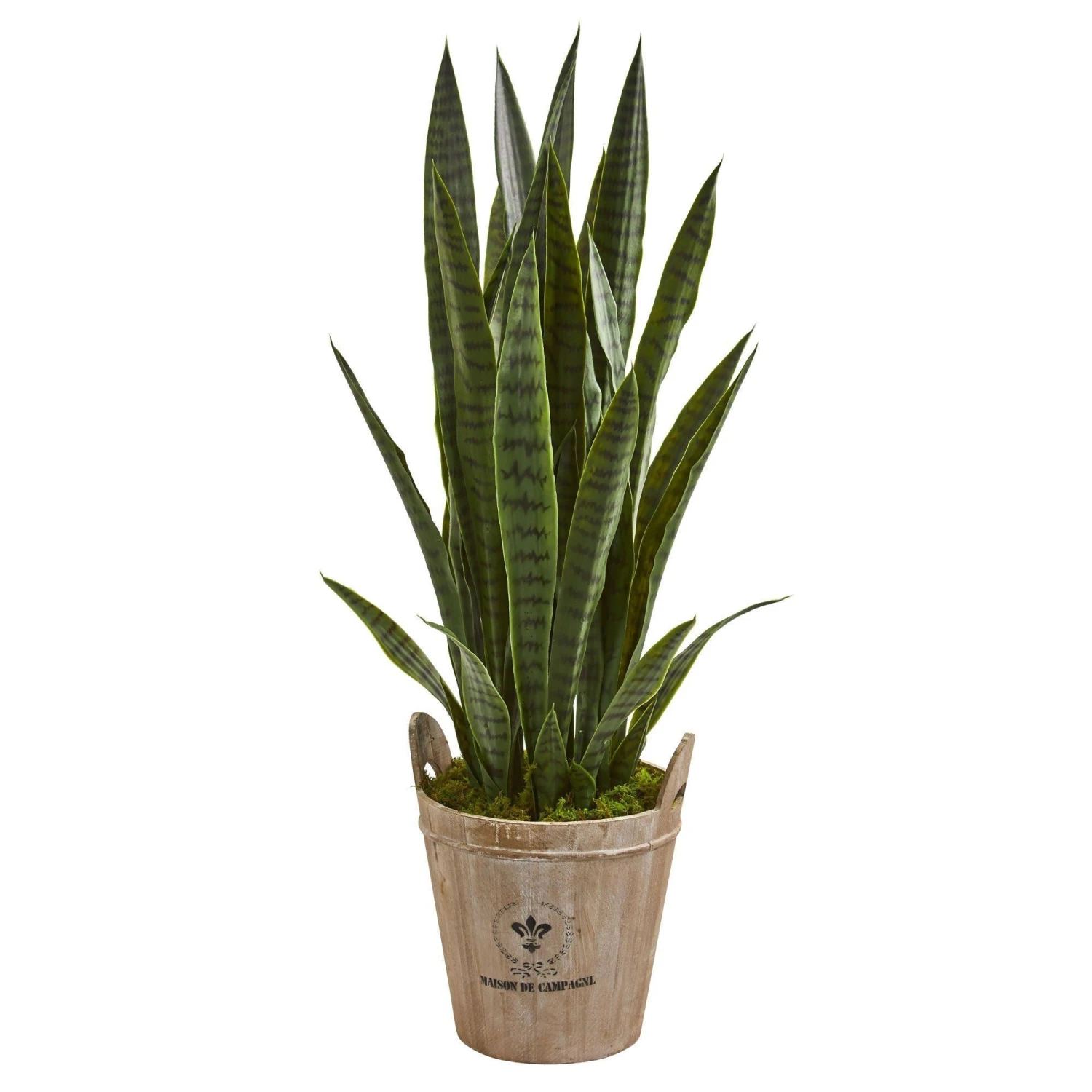 3.5’ Sansevieria Artificial Plant In Farmhouse Planter 1 3.5’ Sansevieria Artificial Plant In Farmhouse Planter