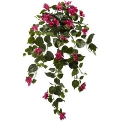 37” Bougainvillea Hanging Artificial Plant (Set Of 2)