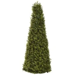 39” Boxwood Cone W/Lights -Artificial Trees Store artificial 39 boxwood cone wlights nearly natural 210746