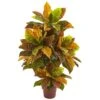 39” Croton Artificial Plant (Real Touch)