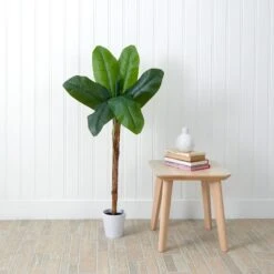4' Artificial Banana Tree In Decorative Planter -Artificial Trees Store artificial 4 artificial banana tree in decorative planter plant in planter nearly natural 653803