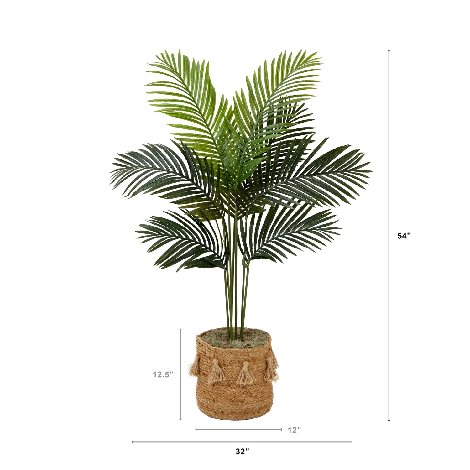 4' Artificial Paradise Palm Tree With Handmade Jute & Cotton Basket With Tassels DIY KIT 3 4' Artificial Paradise Palm Tree With Handmade Jute & Cotton Basket With Tassels DIY KIT - Image 3