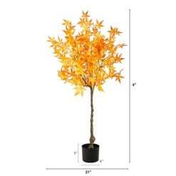 4' Autumn Maple Artificial Tree -Artificial Trees Store artificial 4 autumn maple artificial tree nearly natural 143664