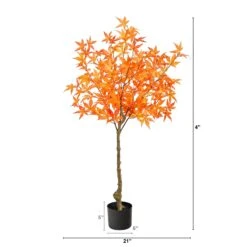 4' Autumn Maple Artificial Tree -Artificial Trees Store artificial 4 autumn maple artificial tree nearly natural 745626