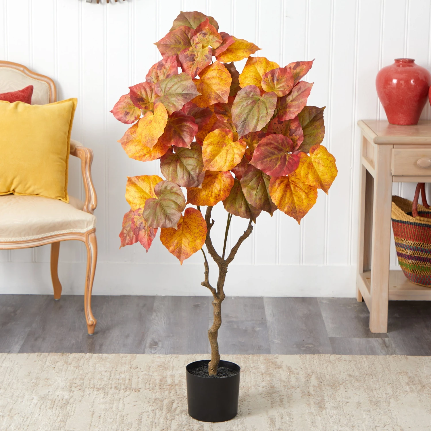 4’ Autumn Umbrella Ficus Fall Artificial Tree 4 4’ Autumn Umbrella Ficus Fall Artificial Tree - Image 4